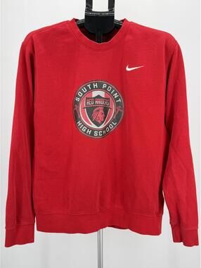 Nike Red South Point High School Logo Crewneck Sweatshirt Red Medium